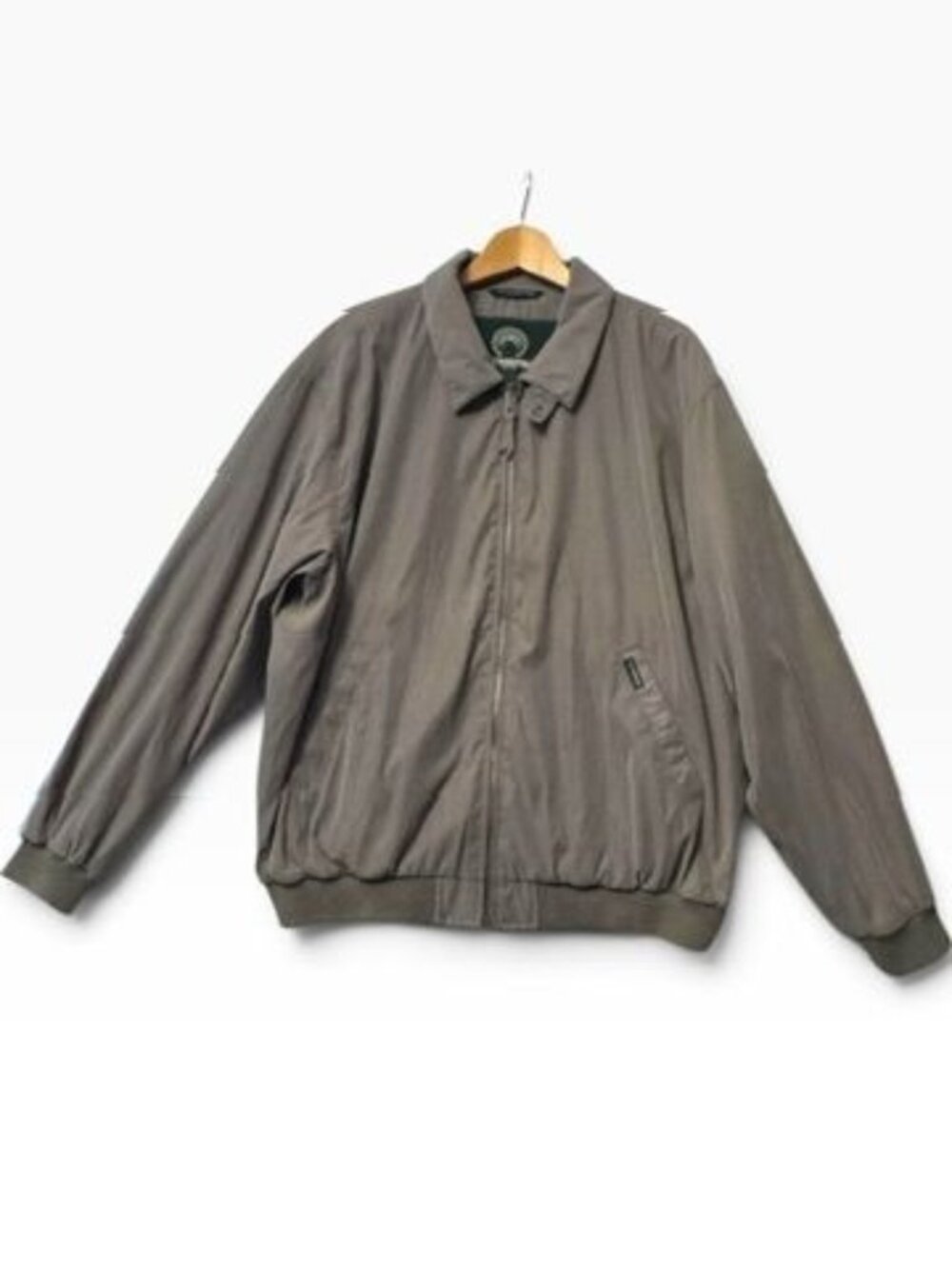 Weatherproof Mens Lightweight Polyester Nylon Jacket XL Full Zip Taupe